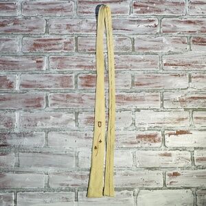 Vintage 50's Cream and Burgundy Embroidered Square Tie Unbranded